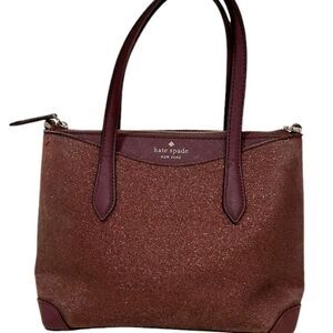 Kate Spade Glittery magenta Mini Bag with matching wallet